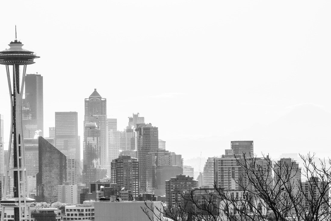 Seattle Day Light Winter skyline, WA, USA 2000pc PuzzleBlack and White