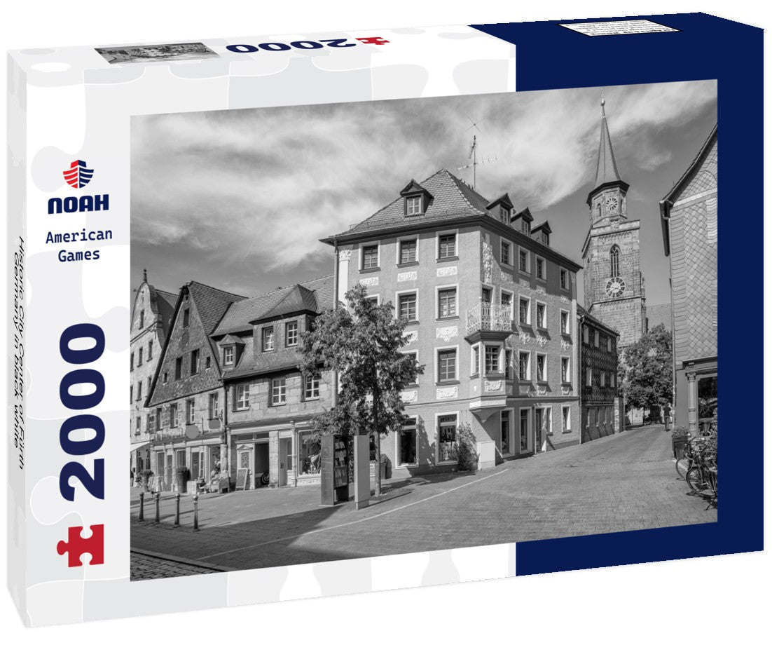 Historic City Center of Fürth, Germany 2000pc PuzzleBlack and White