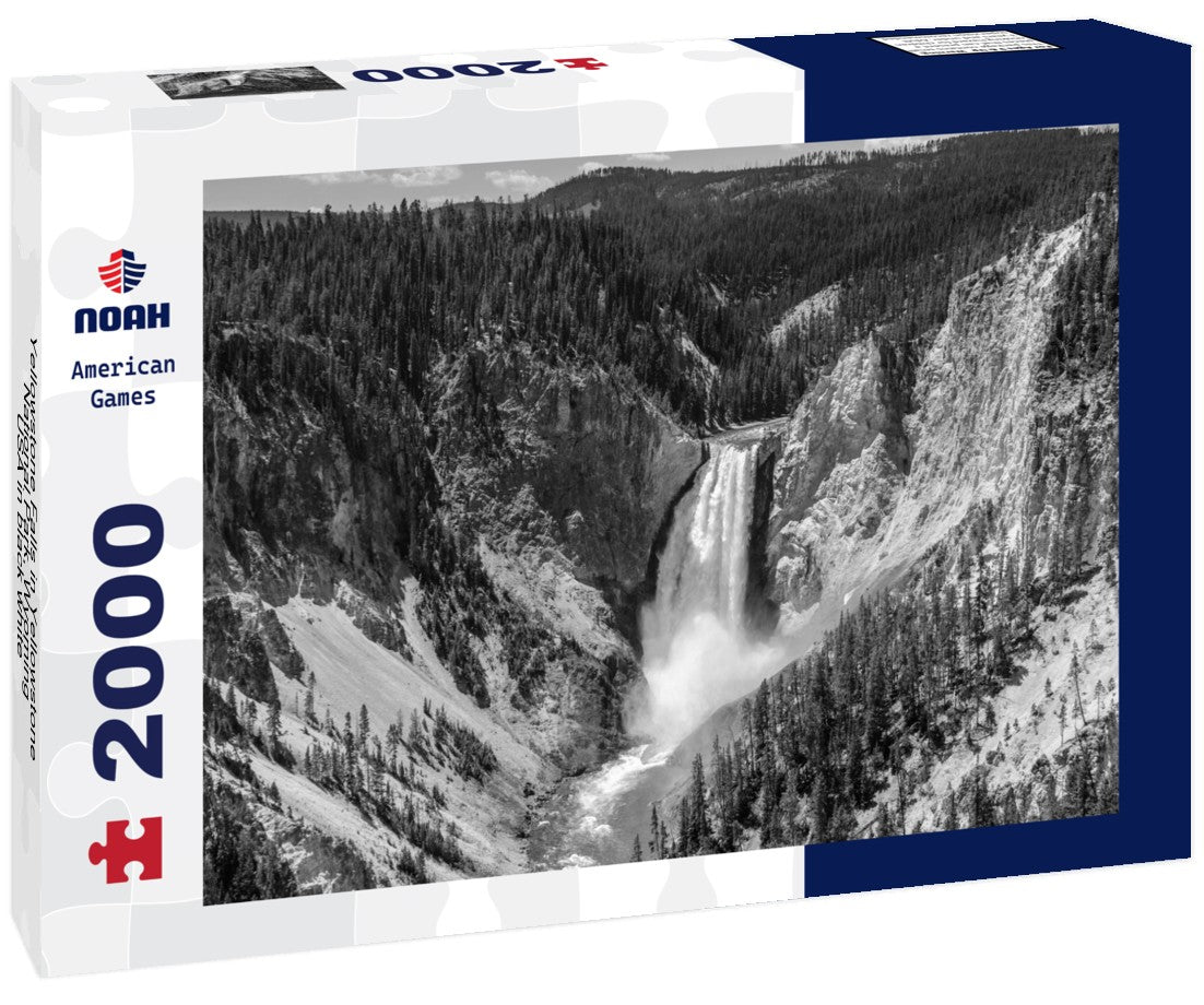 Yellowstone Falls in Yellowstone National Park, Wyoming, USA 2000pc PuzzleBlack and White