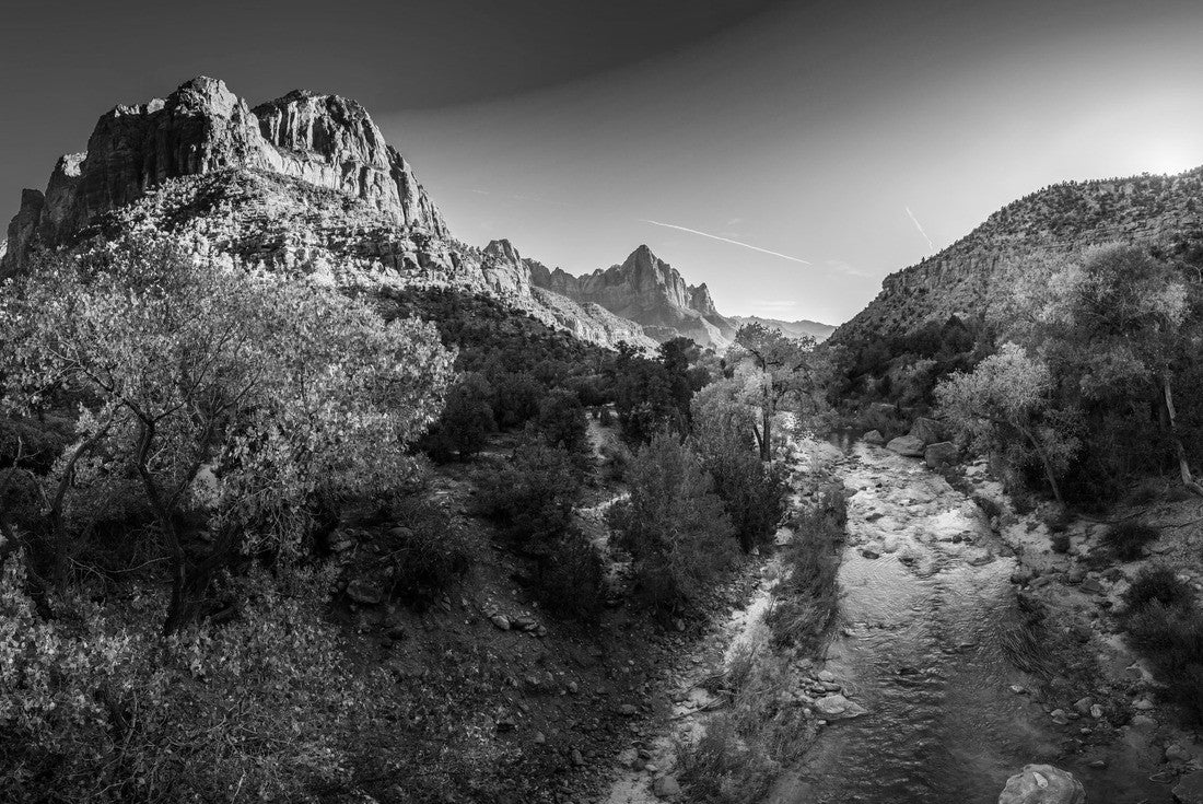 Noah Jigsaw Puzzle Zion National Park Fall Colors at Sunset in black white 2000 pieces