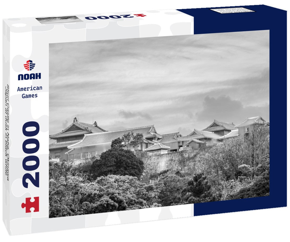 Shuri Castle in Naha, Okinawa, Japan at dusk 2000pc PuzzleBlack and White
