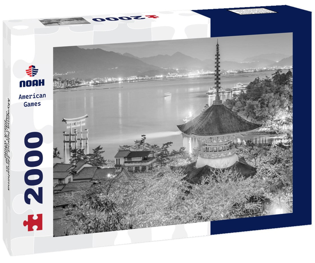 Miyajima Island, Hiroshima, Japan in spring 2000pc PuzzleBlack and White