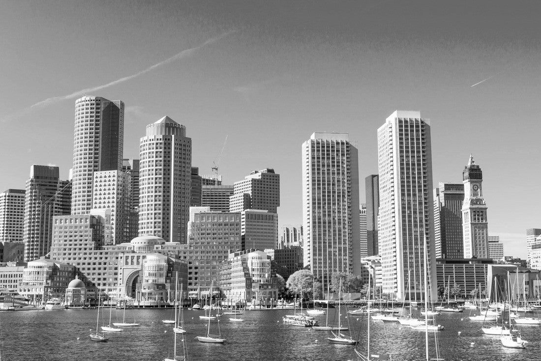 Skyline of Boston at dusk, Massachusetts 2000pc PuzzleBlack and White