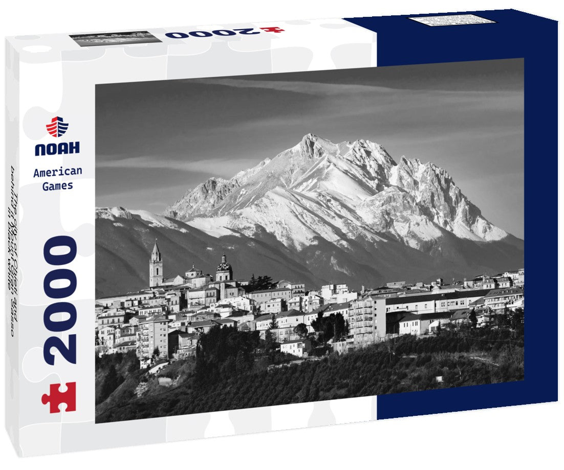 The city of Chieti and behind it Mount Gran Sasso 2000pc PuzzleBlack and White
