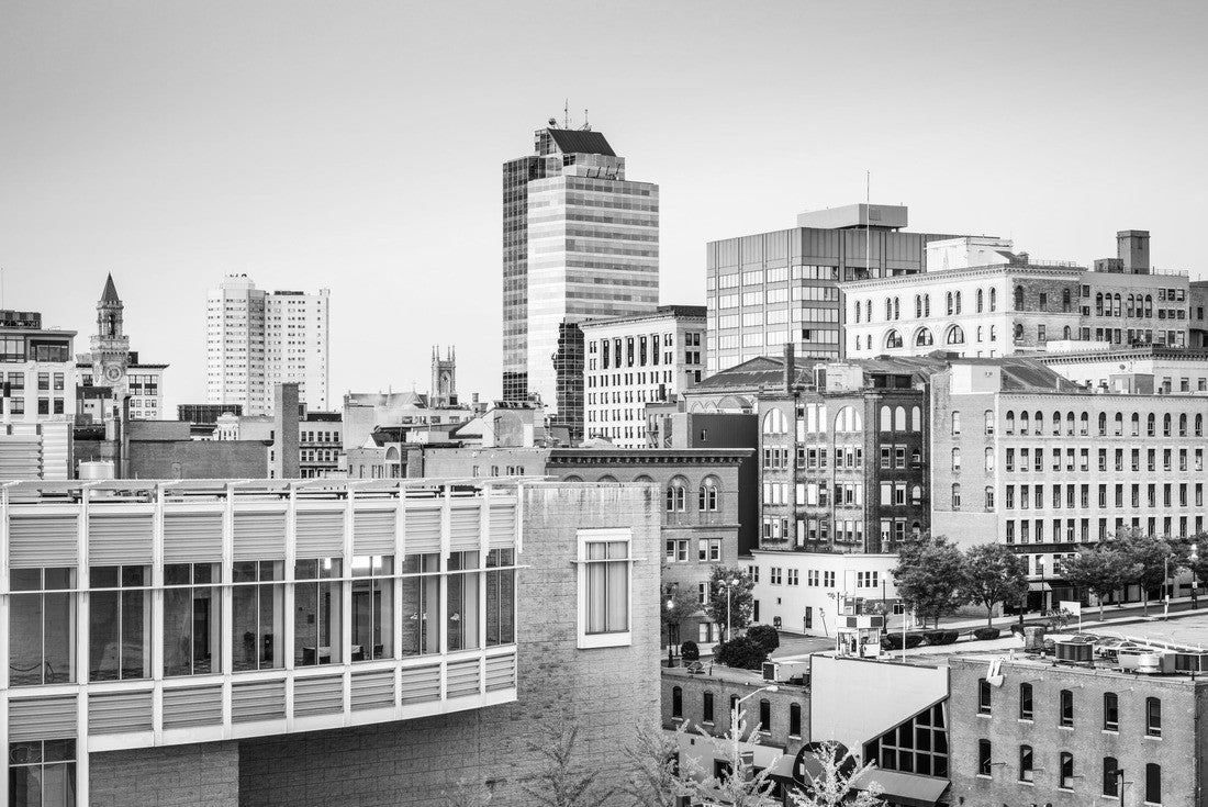 Worcester, Massachusetts, USA skyline 2000pc PuzzleBlack and White