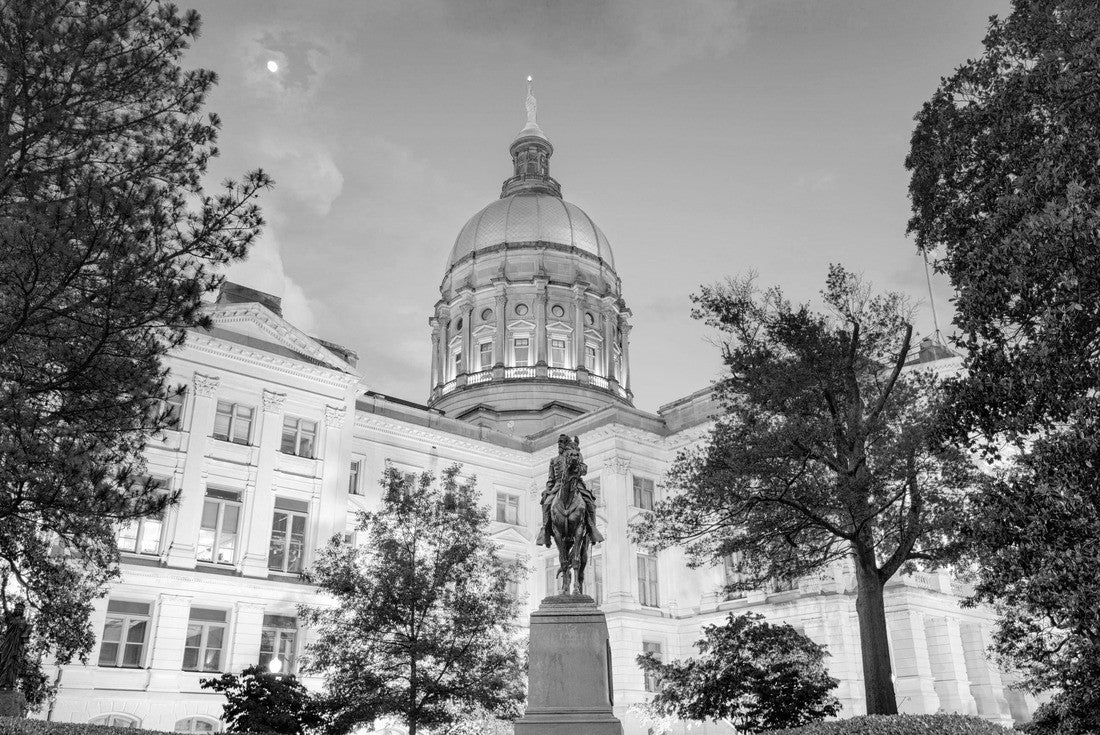 Georgia State Capitol Building in Atlanta, Georgia, USA 2000pc PuzzleBlack and White