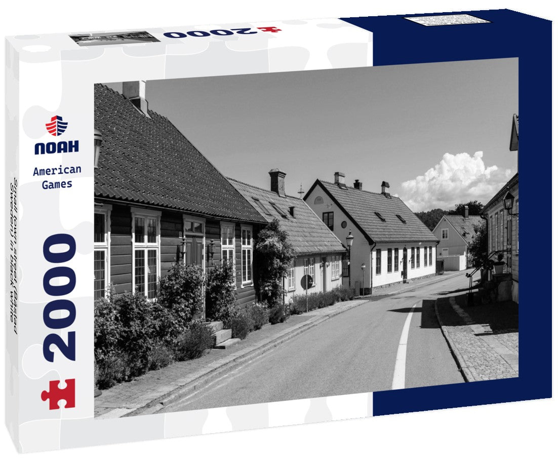 Small town street (Båstad, Sweden) 2000pc PuzzleBlack and White