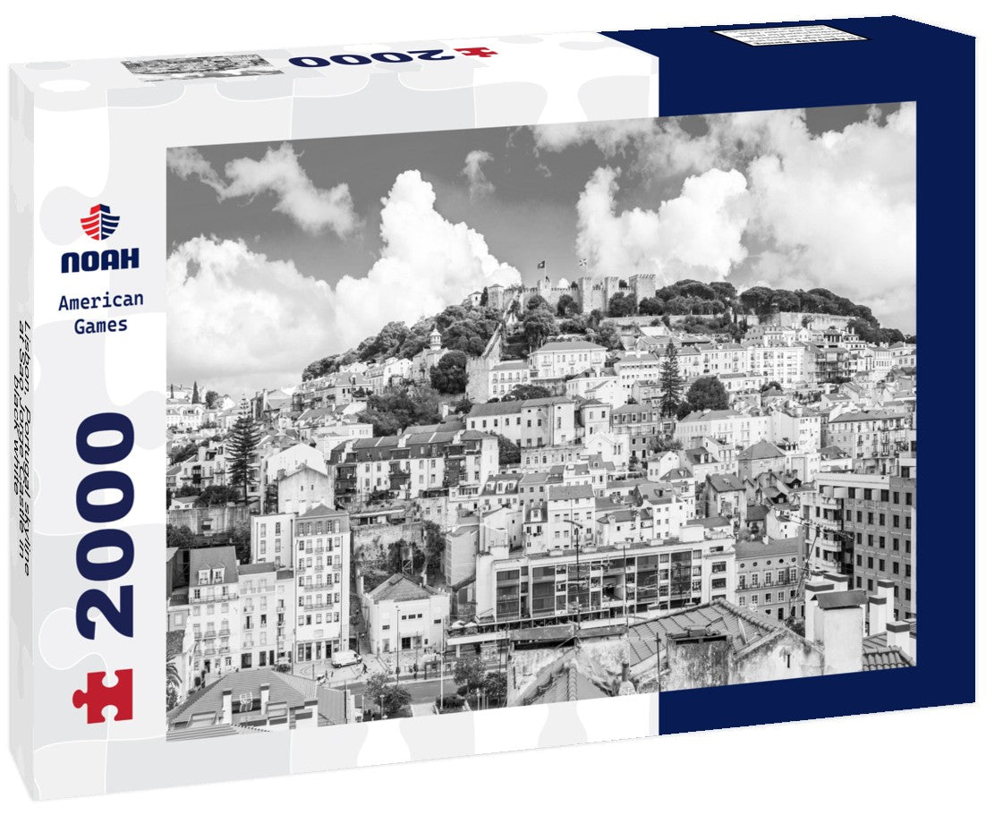 Lisbon, Portugal skyline at Sao Jorge Castle 2000pc PuzzleBlack and White