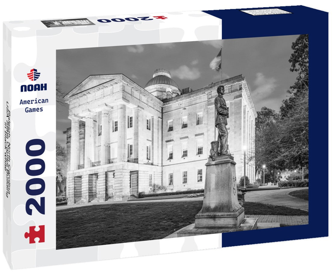 Raleigh, North Carolina, USA State Capitol Building 2000pc PuzzleBlack and White