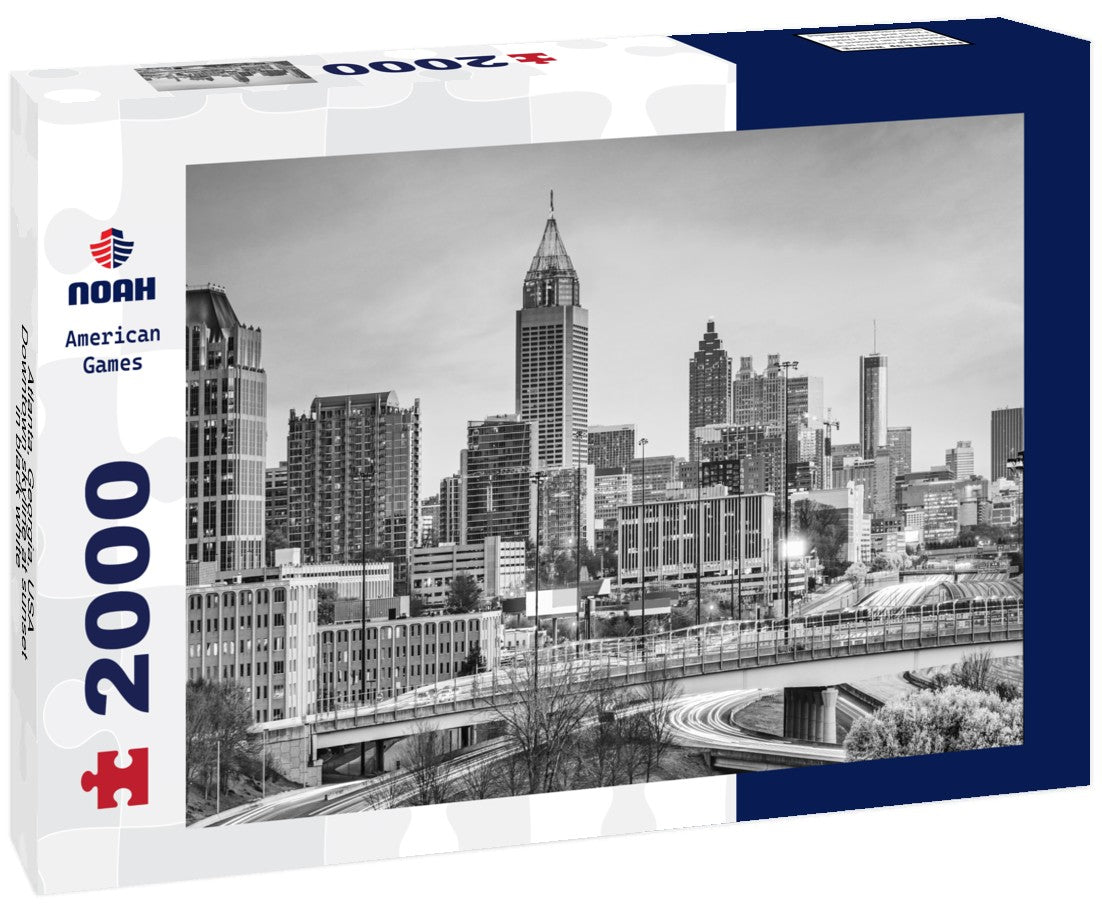 Atlanta, Georgia, USA Downtown skyline at sunset 2000pc PuzzleBlack and White