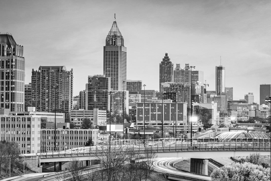 Atlanta, Georgia, USA Downtown skyline at sunset 2000pc PuzzleBlack and White
