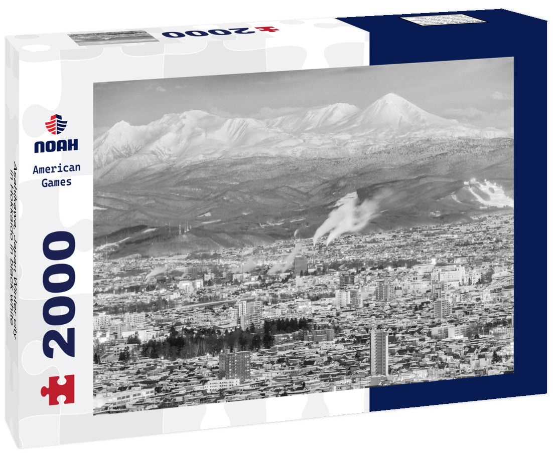 Asahikawa, Japan Winter city in Hokkaido 2000pc PuzzleBlack and White