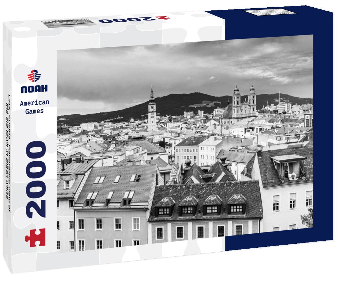 Linz, Austria. the old town 2000pc PuzzleBlack and White