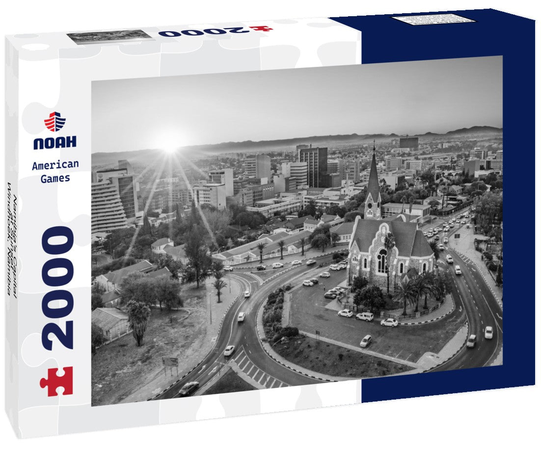 Namibia's Capital at Sunset - Windhoek, Namibia 2000pc PuzzleBlack and White