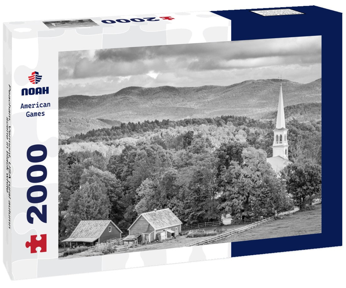 Peacham, Vermont, USA rural autumn scene 2000pc PuzzleBlack and White