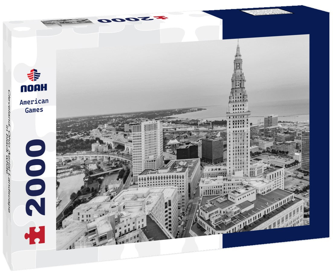 Cleveland, Ohio Aerial Landscape 2000pc PuzzleBlack and White