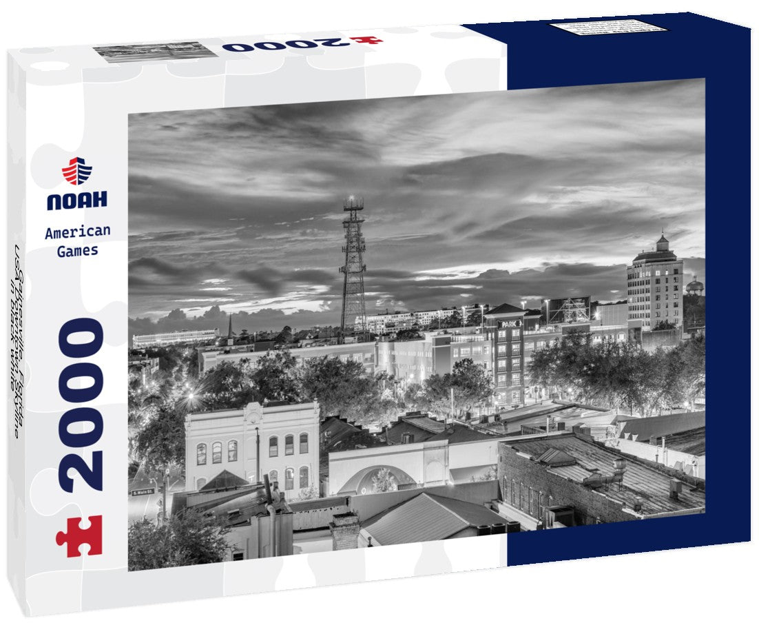 Gainesville, Florida, USA Downtown Skyline 2000pc PuzzleBlack and White