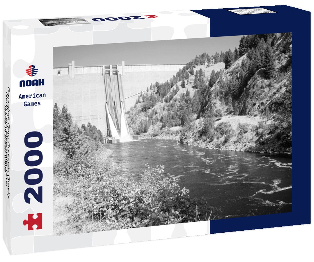 Dworshak Dam Concrete Gravity North Fork Clearwater River Idaho 2000pc PuzzleBlack and White
