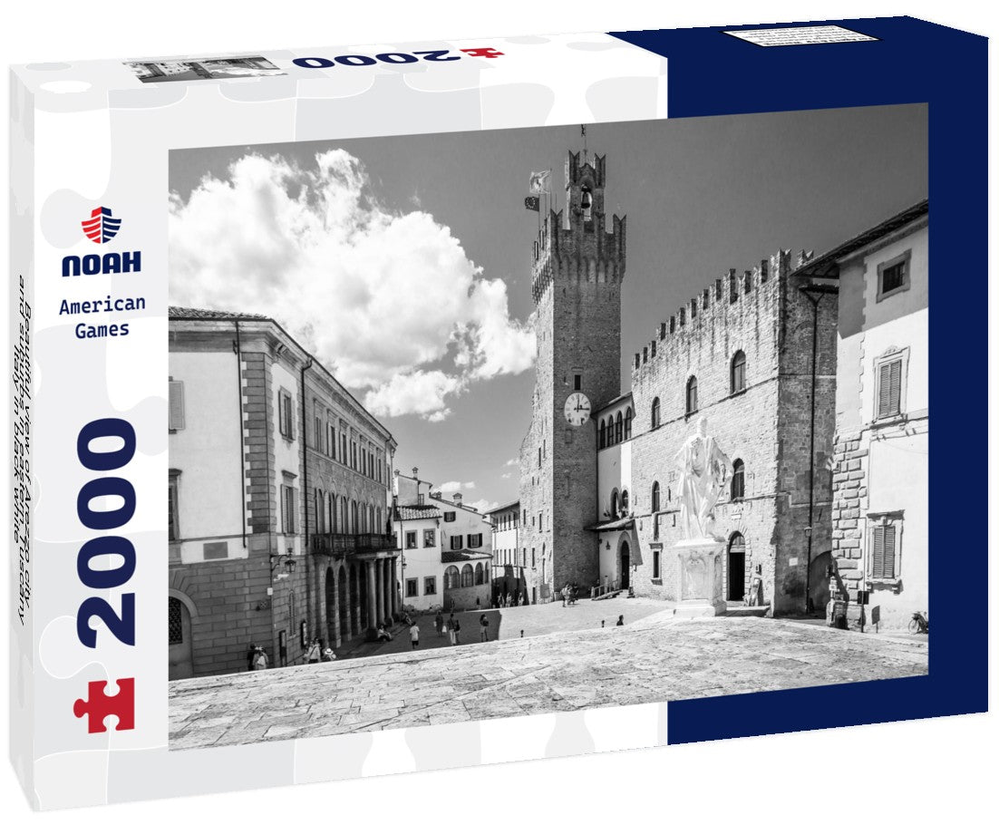 Beautiful view of Arezzo city and suburbs in eastern Tuscany, Italy 2000pc PuzzleBlack and White