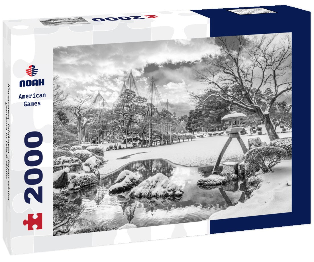 Kanazawa, Ishikawa, Japan winter gardens 2000pc PuzzleBlack and White