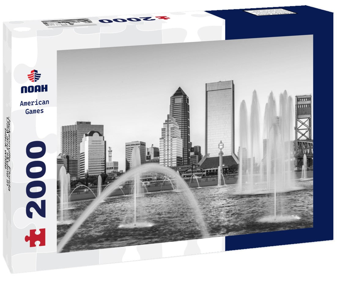 Jacksonville, Florida, USA and skyline 2000pc PuzzleBlack and White