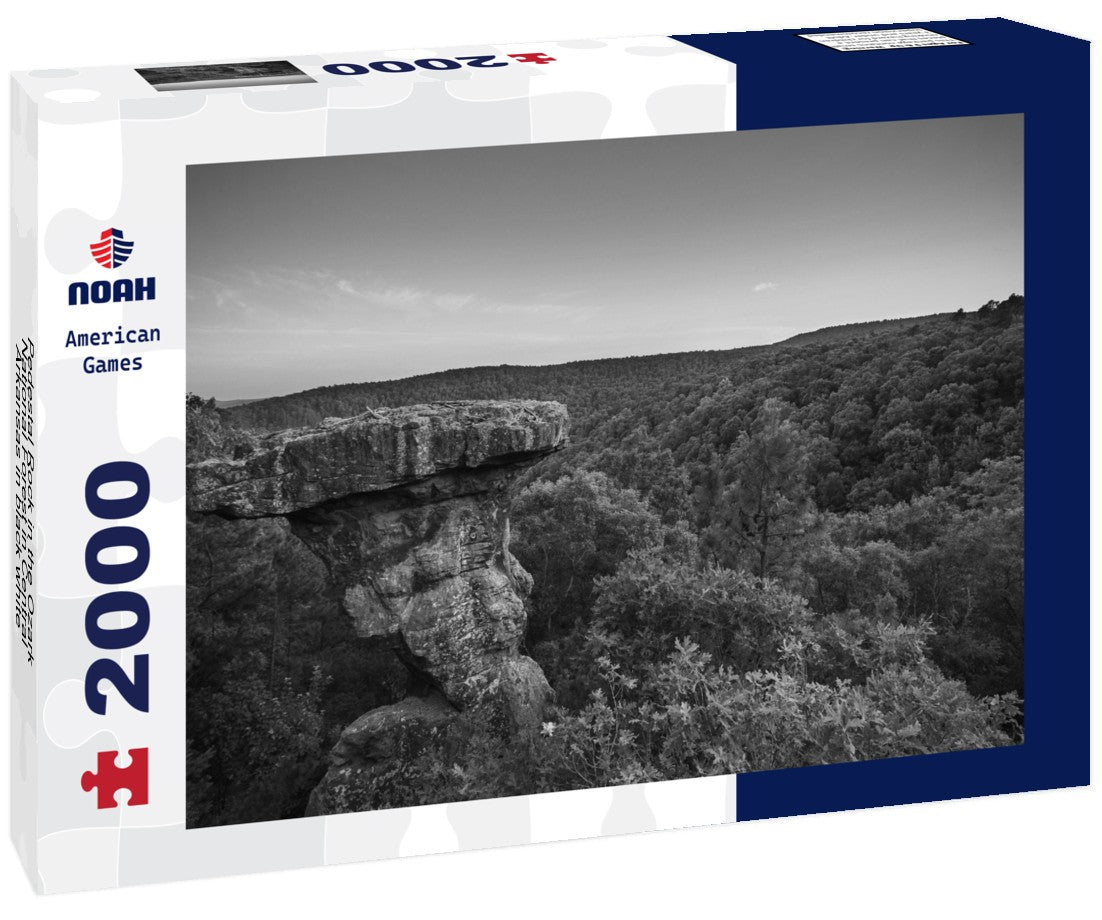 Pedestal Rock in the Ozark National Forest in Central Arkansas 2000pc PuzzleBlack and White