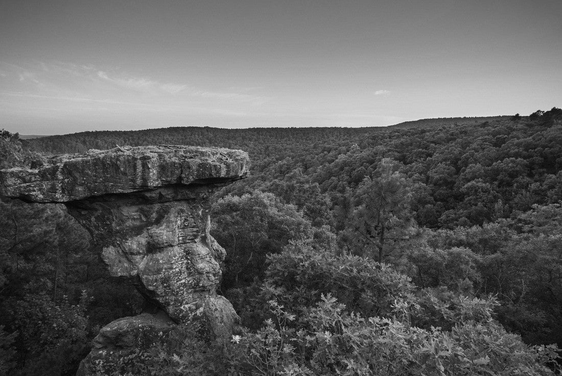 Pedestal Rock in the Ozark National Forest in Central Arkansas 2000pc PuzzleBlack and White