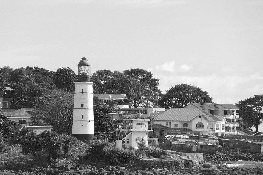 Noah Jigsaw Puzzle Freetown, the port of Sierra Leone, West Africa in black white 2000 pieces