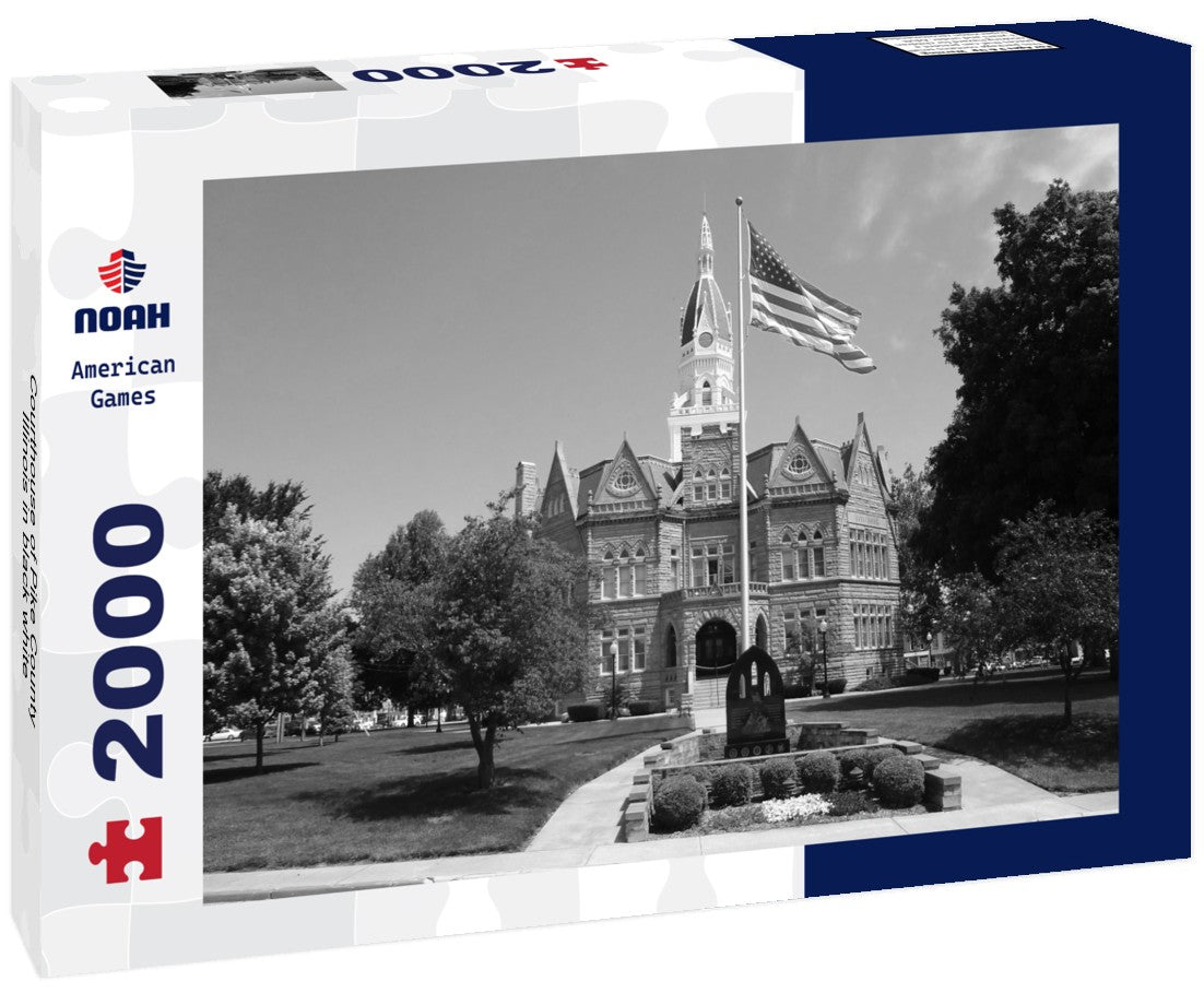 Courthouse of Pike County, Illinois 2000pc PuzzleBlack and White