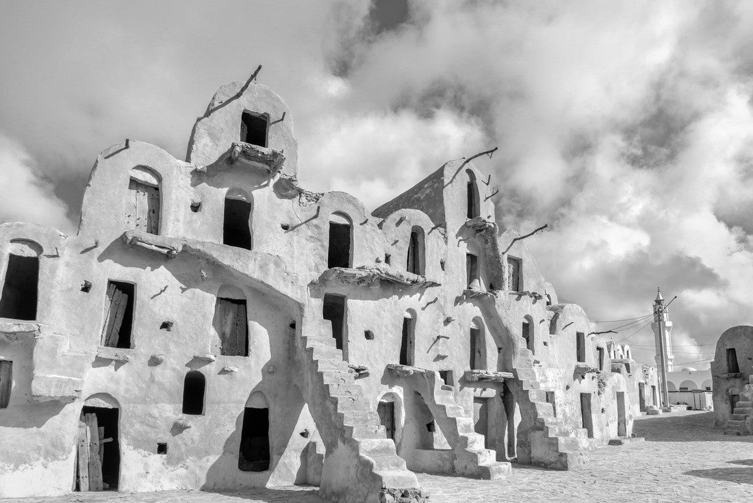 Ksar Ouled Soltane near Tataouine in southern Tunisia. North Africa 2000pc PuzzleBlack and White