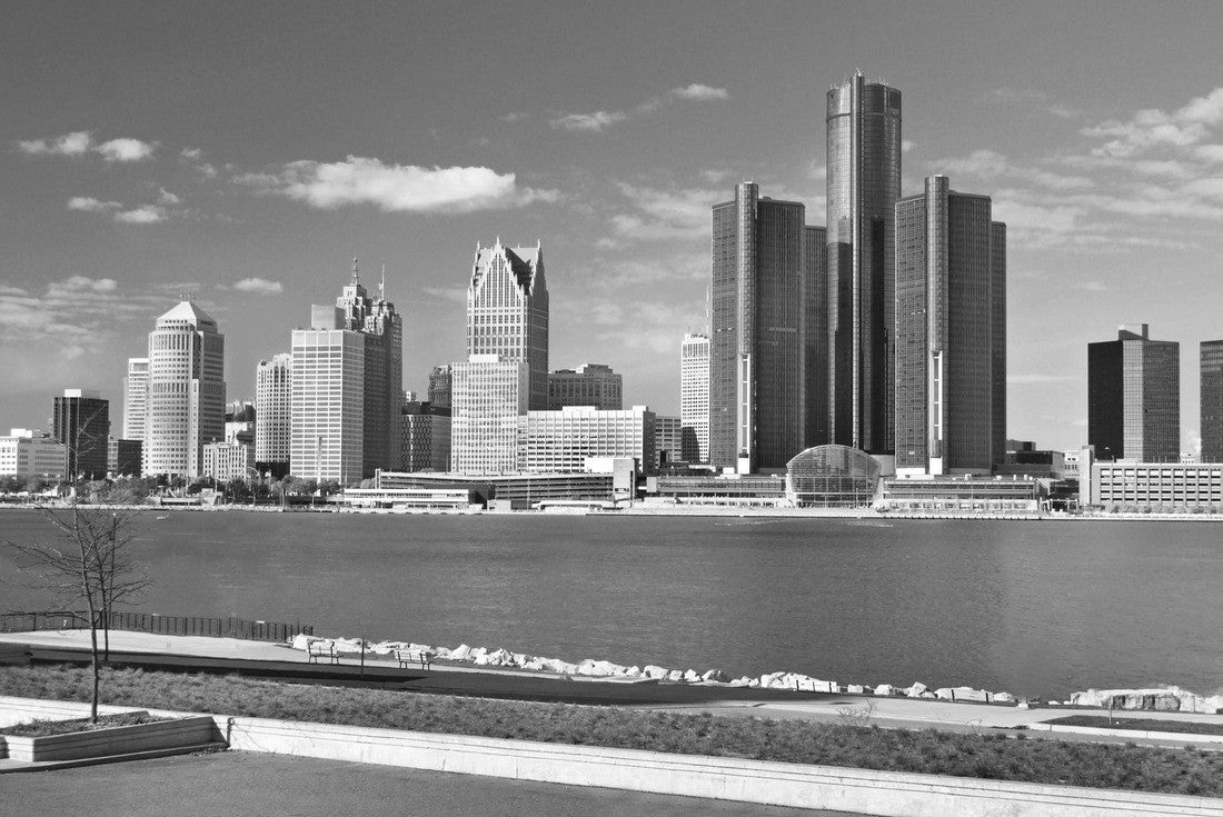 Detroit From Canada 2000pc PuzzleBlack and White
