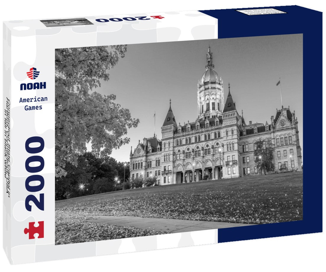 Connecticut State Capitol in Hartford, Connecticut, USA in fall 2000pc PuzzleBlack and White