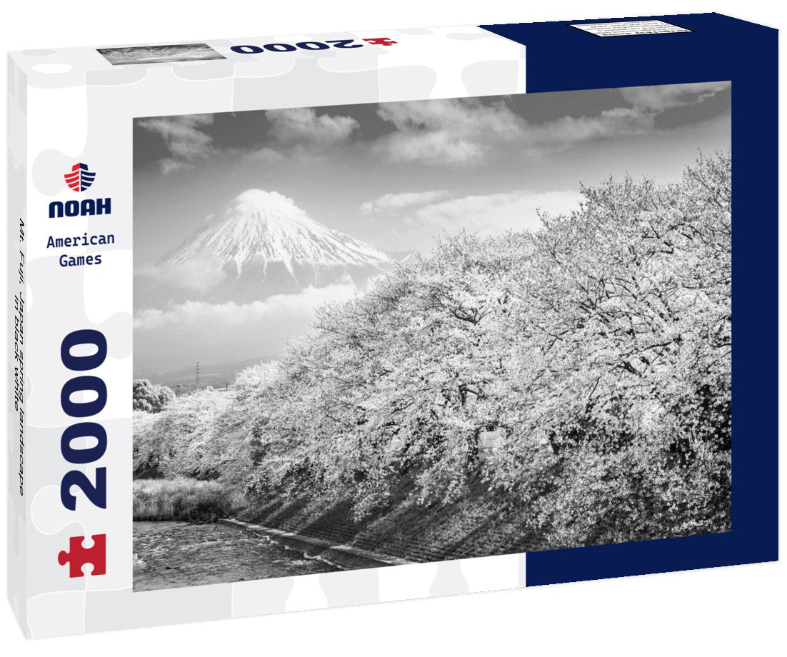 Mt. Fuji, Japan spring landscape 2000pc PuzzleBlack and White