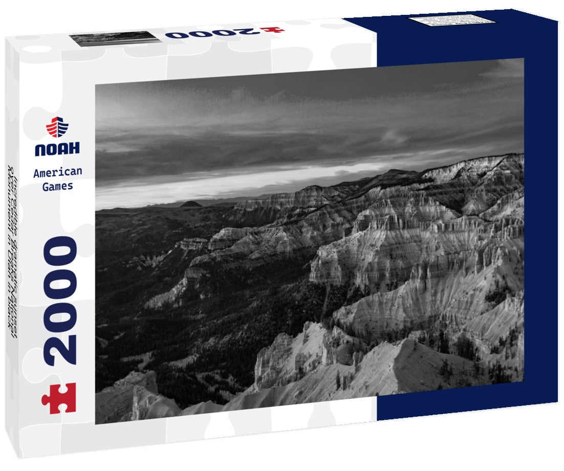 Incredible dramatic sunset over Cedar Breaks National Monument in Utah 2000pc PuzzleBlack and White