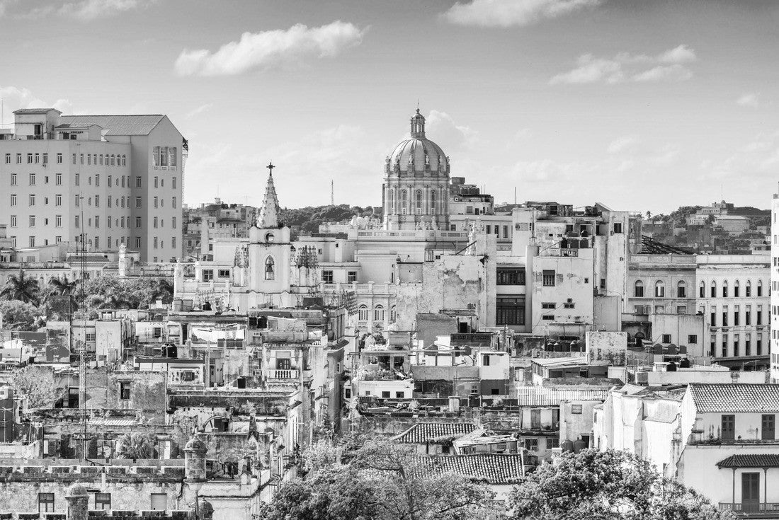 Havana, Cuba downtown rooftop skyline 2000pc PuzzleBlack and White