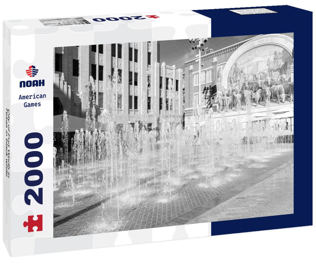 City of Fort Worth in Texas 2000pc PuzzleBlack and White