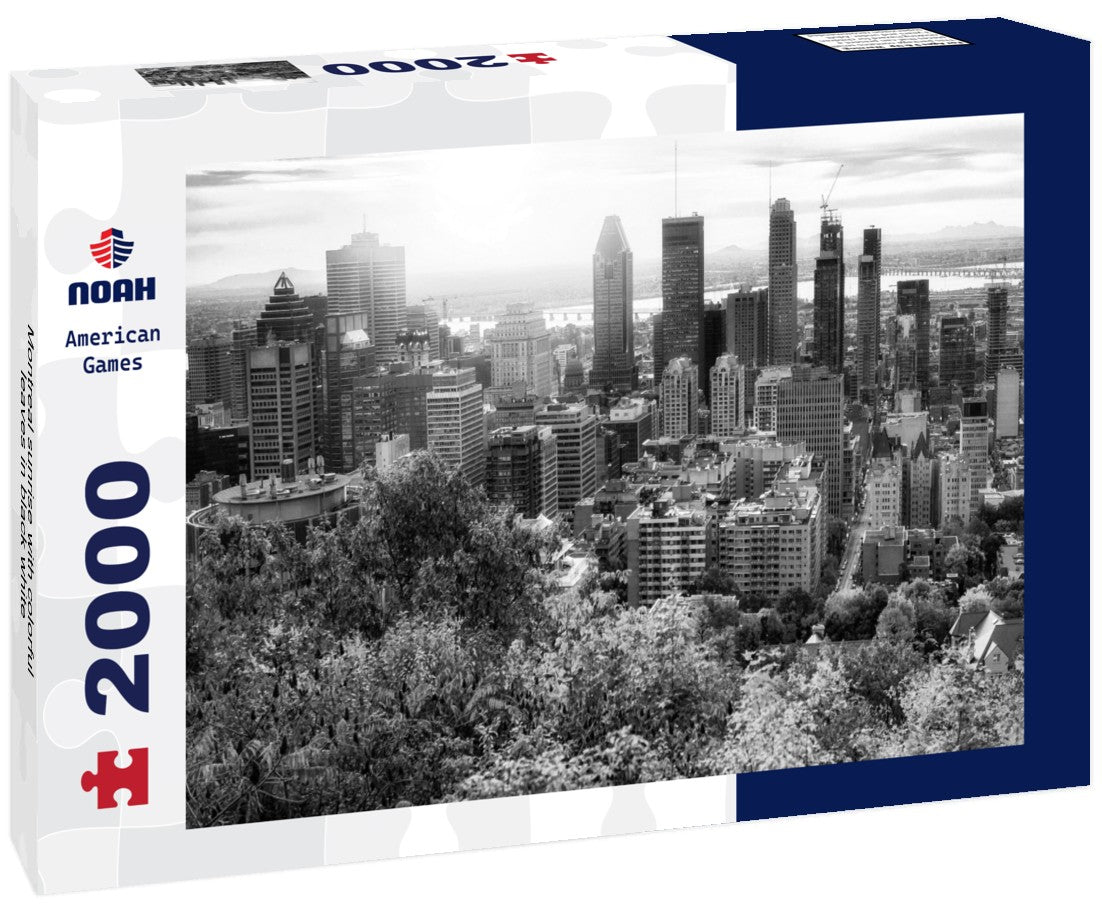 Montreal sunrise with colorful leaves 2000pc PuzzleBlack and White
