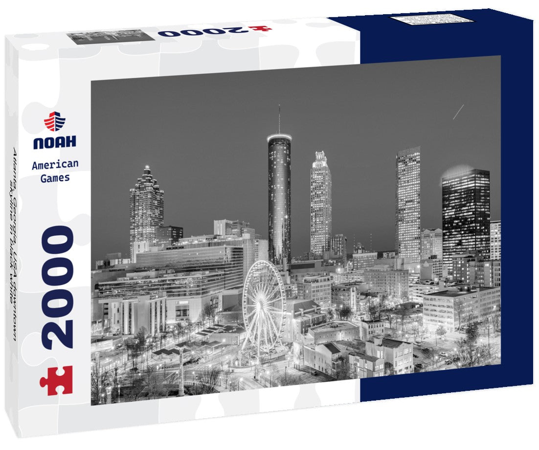 Atlanta, Georgia, USA downtown skyline 2000pc PuzzleBlack and White