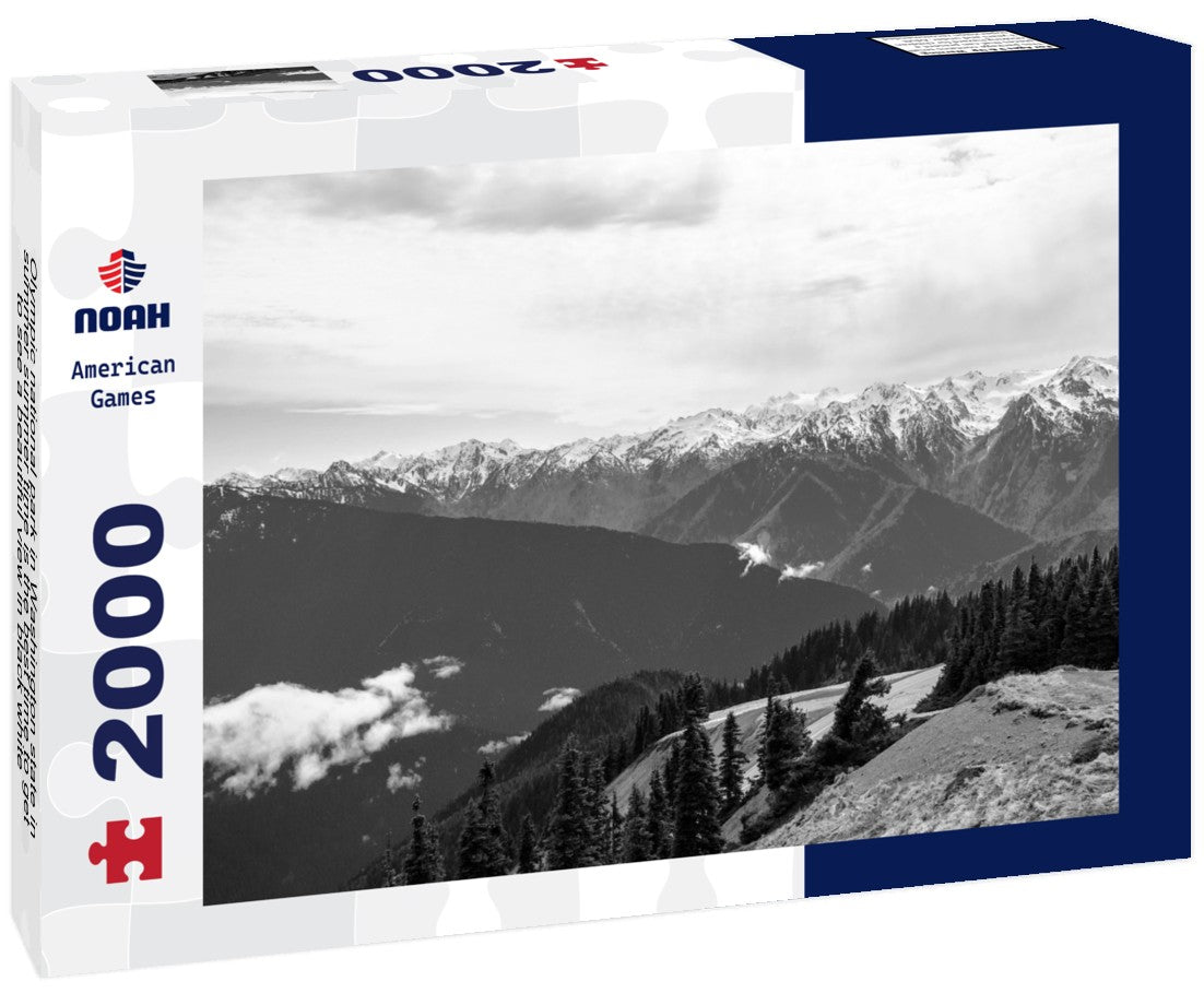 Olympic national park in Washington state in summer summer time is the best time to get to see a beautiful view 2000pc PuzzleBlack and White