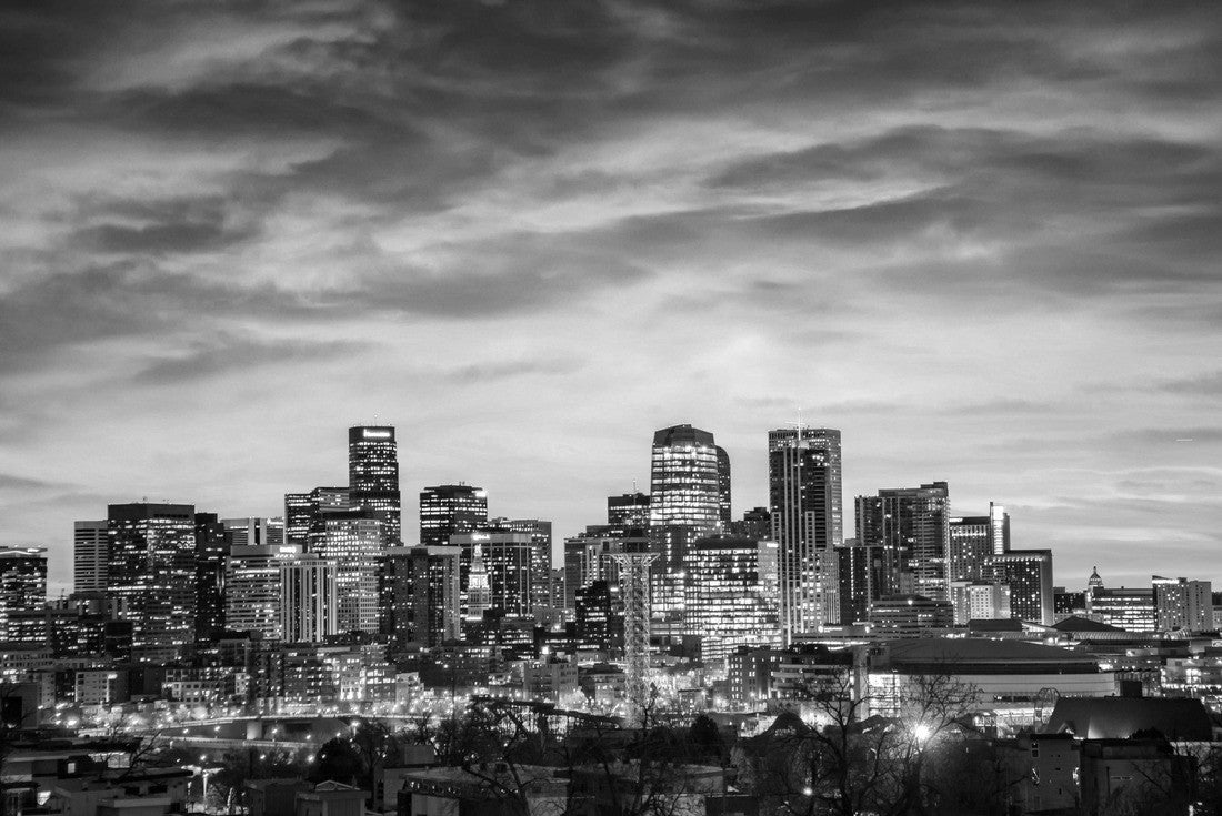 Downtown Denver Sunrise 2000pc PuzzleBlack and White