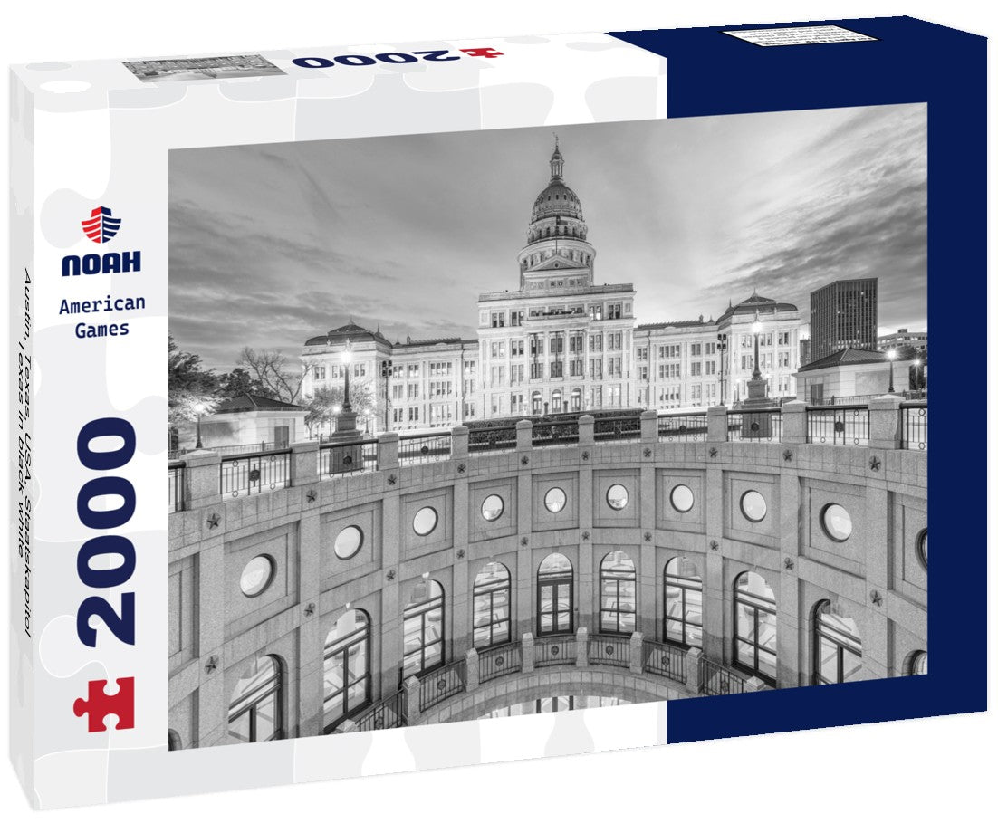 Austin, Texas, USA, Staatskapitol Texas 2000pc PuzzleBlack and White