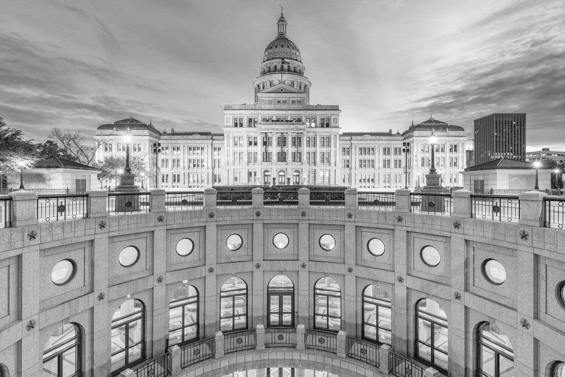 Austin, Texas, USA, Staatskapitol Texas 2000pc PuzzleBlack and White