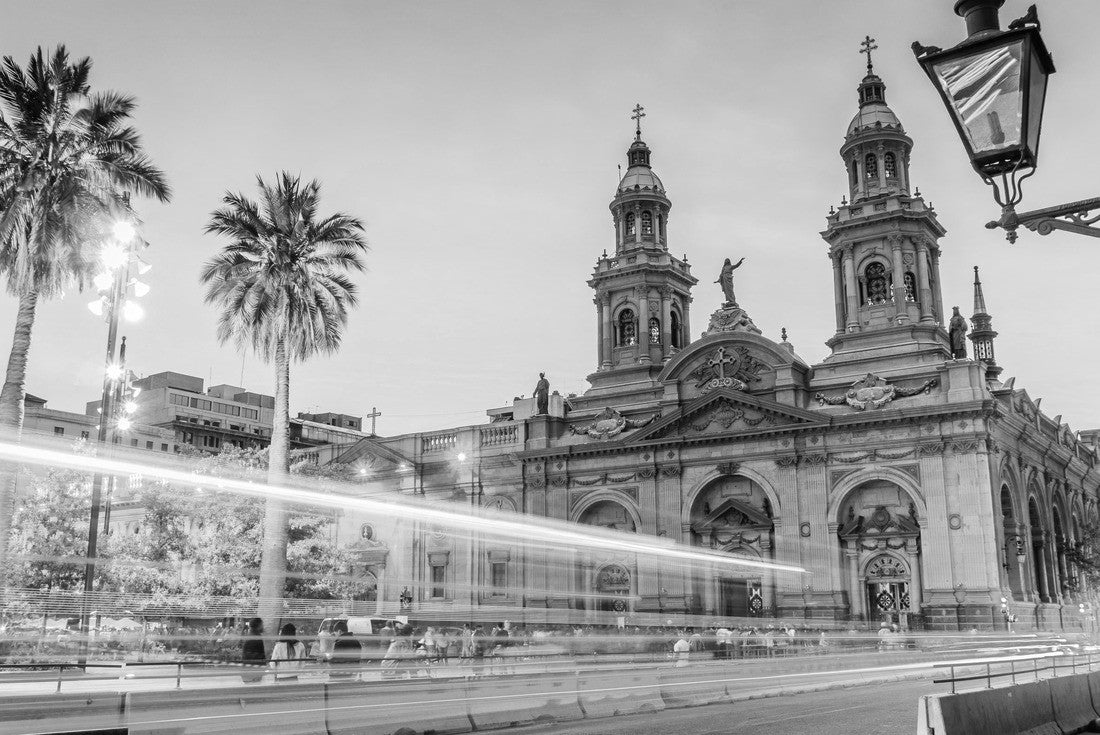 Santiago de Chile, Chile. Plaza de las Armas square in Santiago de Chile 2000pc PuzzleBlack and White