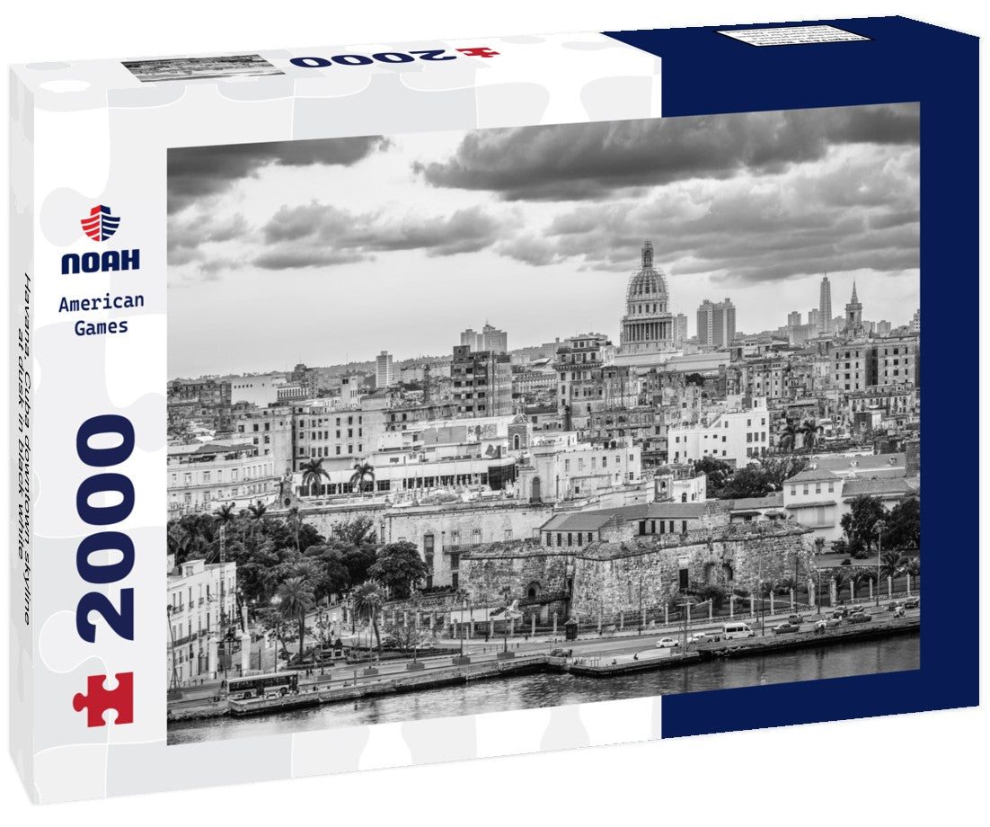 Havana, Cuba downtown skyline at dusk 2000pc PuzzleBlack and White