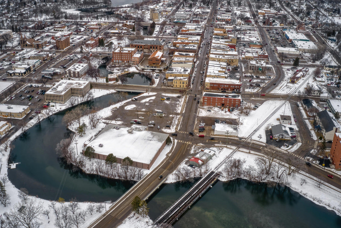 Aerial View of Fergus Falls, Minnesota in Winter 2000pc Puzzle