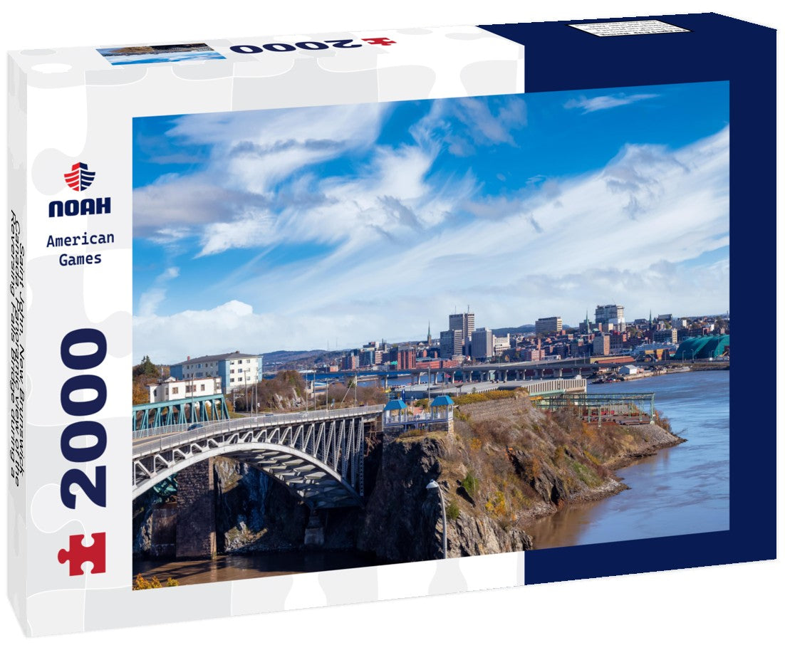 Saint John, New Brunswick, Canada. the Reversing Falls Bridge during a sunny day. Blue Sky Art Render 2000pc Puzzle