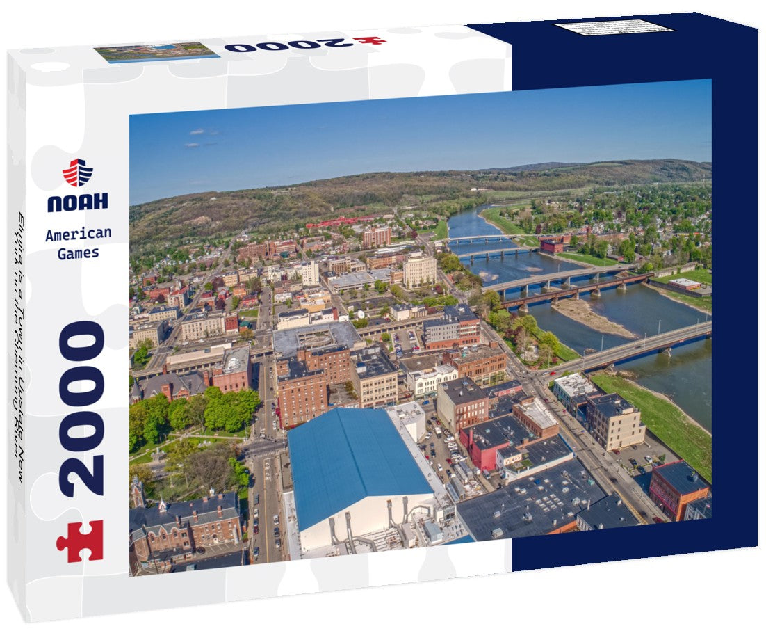 Elmira is a Town in Upstate New York on the Chemung River 2000pc Puzzle