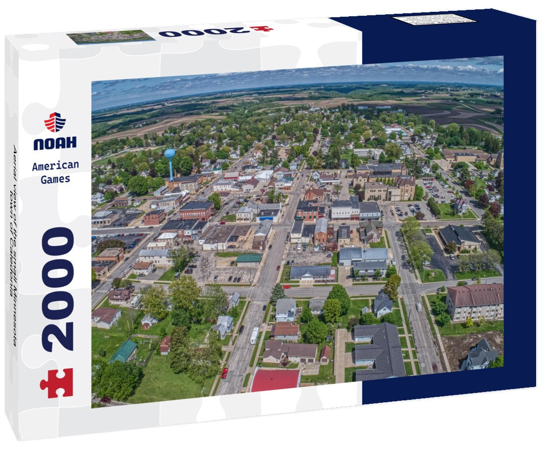 Aerial view of the small Minnesota town of Caledonia 2000pc Puzzle