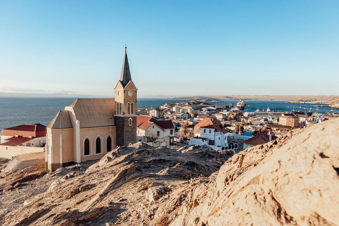 Noah Jigsaw Puzzle view of the city, the ocean and the Luderitz Church from the hill of Namibia 24mart 2021 2000 pieces