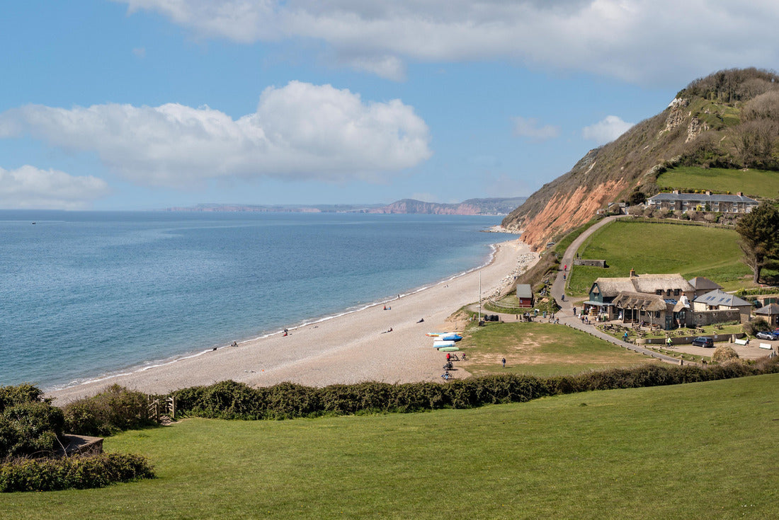 looking down at Branscombe beach and coastline in Devon, UK 2000pc Puzzle
